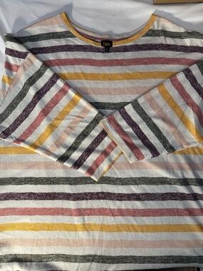 Lee Multicolor Striped mid Sleeve Top